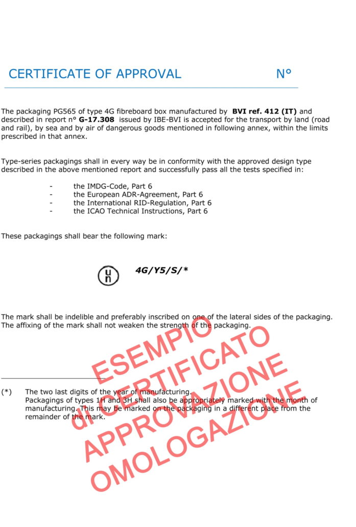 MATTOLINI SRL - certificato omologazione